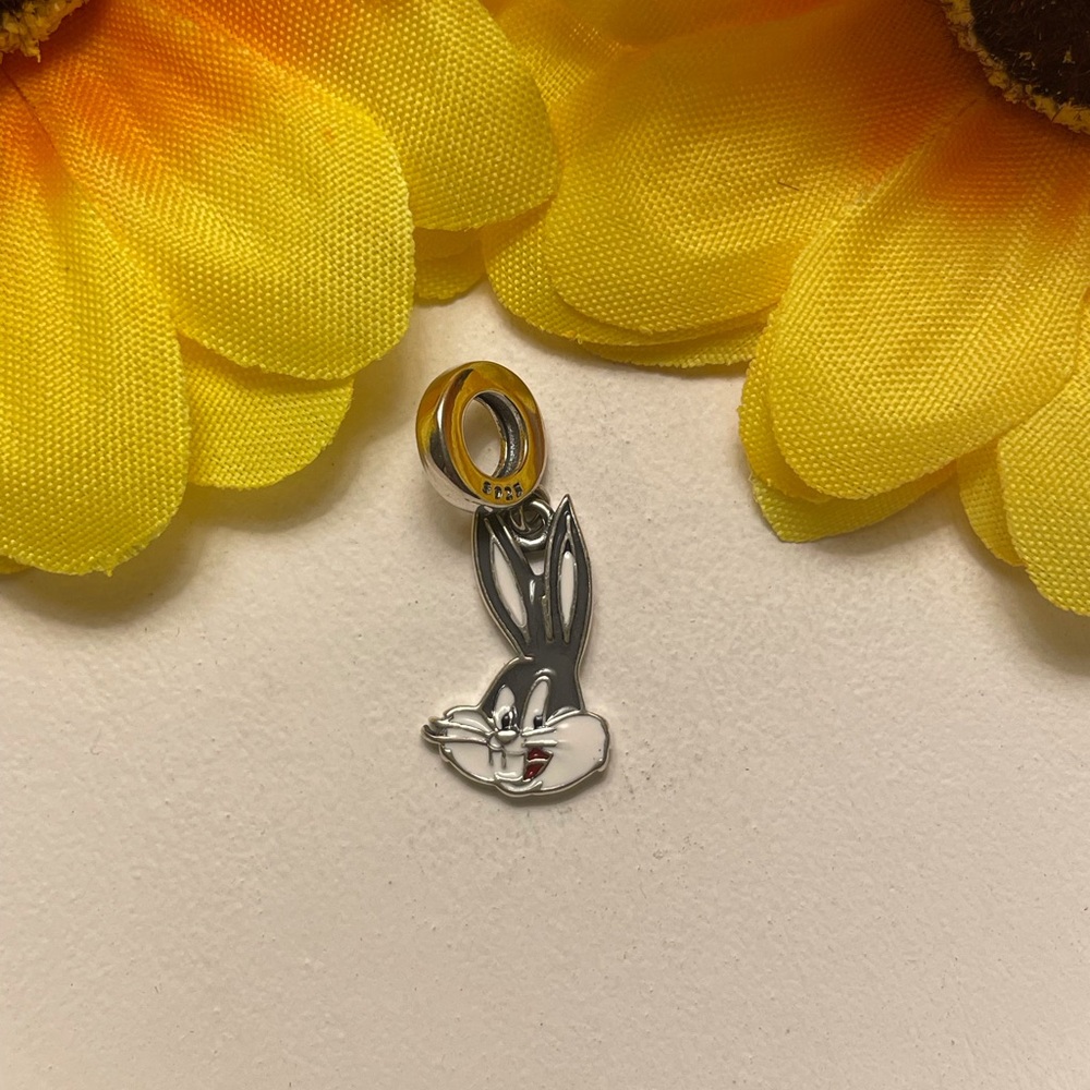 Bracelet Charm for Pandora Looney Tunes Bugs Bunny Sterling Silver - Picture 7 of 7